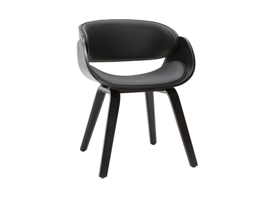 Silla de diseño negra BENT