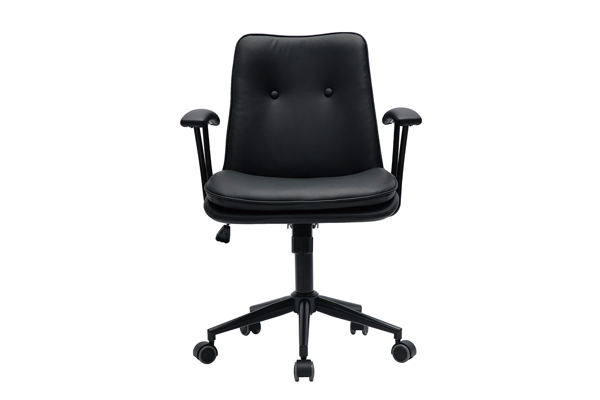 Silla de escritorio ajustable negra BRADFORD