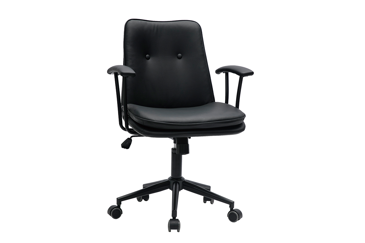 Silla de escritorio ajustable negra BRADFORD