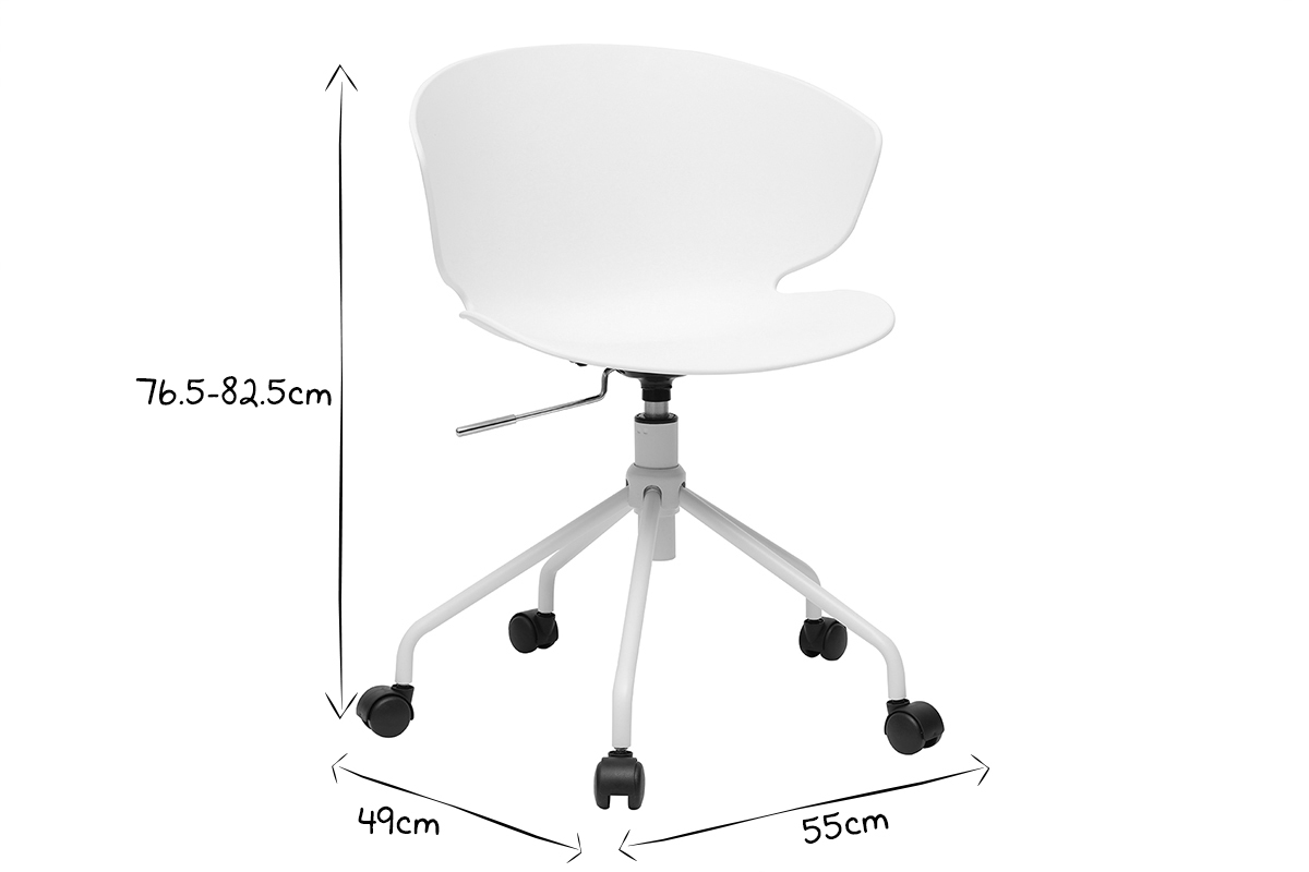 Silla de escritorio contempornea blanca WING