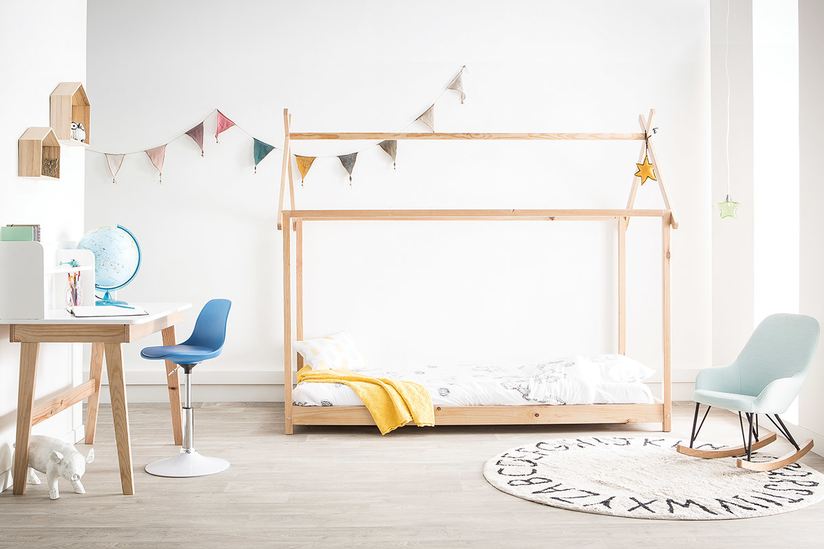 Silla de escritorio diseo infantil amarillo STEEVY