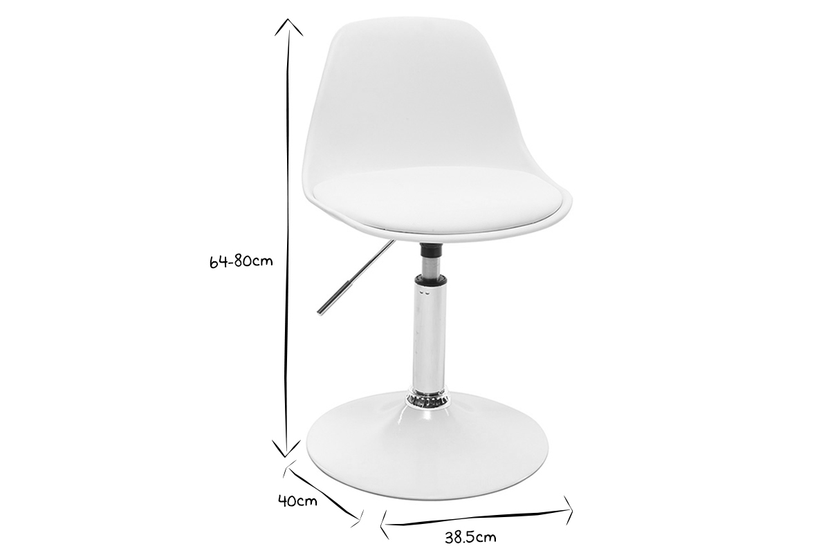 Silla de escritorio diseo infantil blanco STEEVY