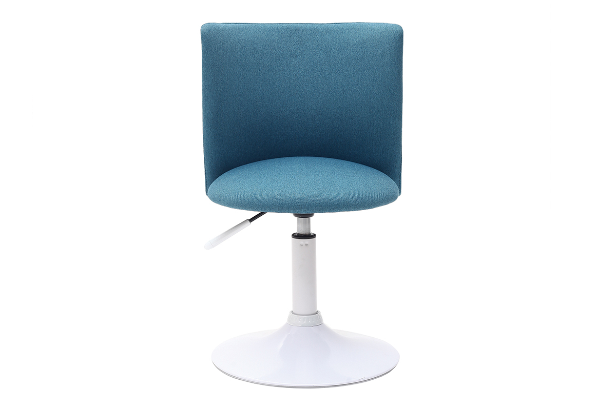 Silla de escritorio infantil azul petrleo y blanca NEW MARCHANDE
