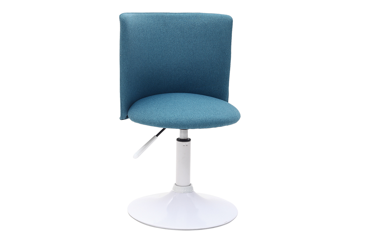 Silla de escritorio infantil azul petrleo y blanca NEW MARCHANDE