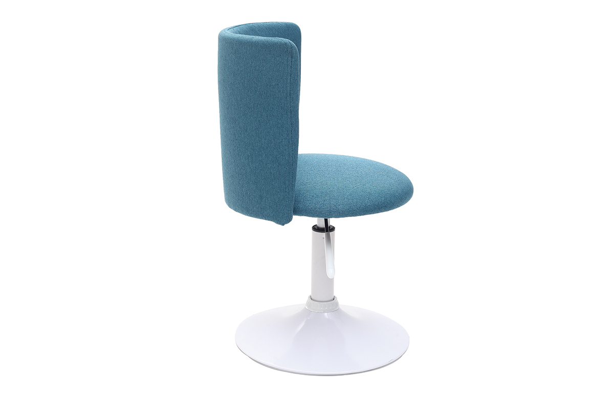 Silla de escritorio infantil azul petrleo y blanca NEW MARCHANDE