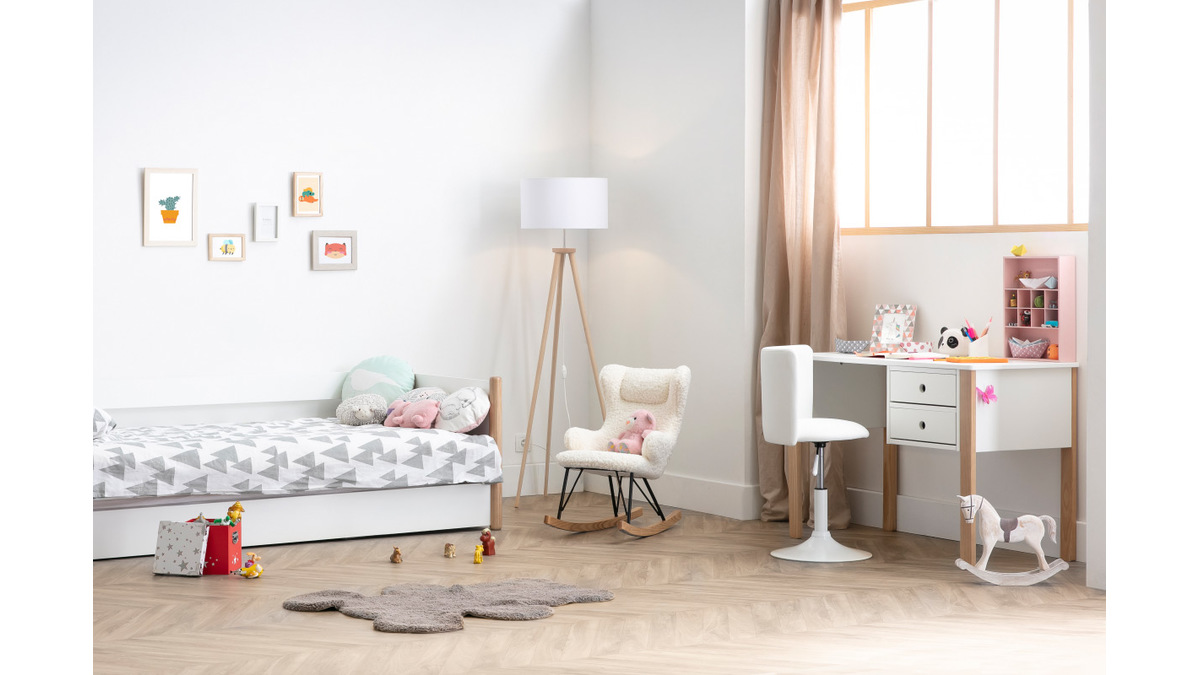 Silla de escritorio infantil blanca NEW ROCK