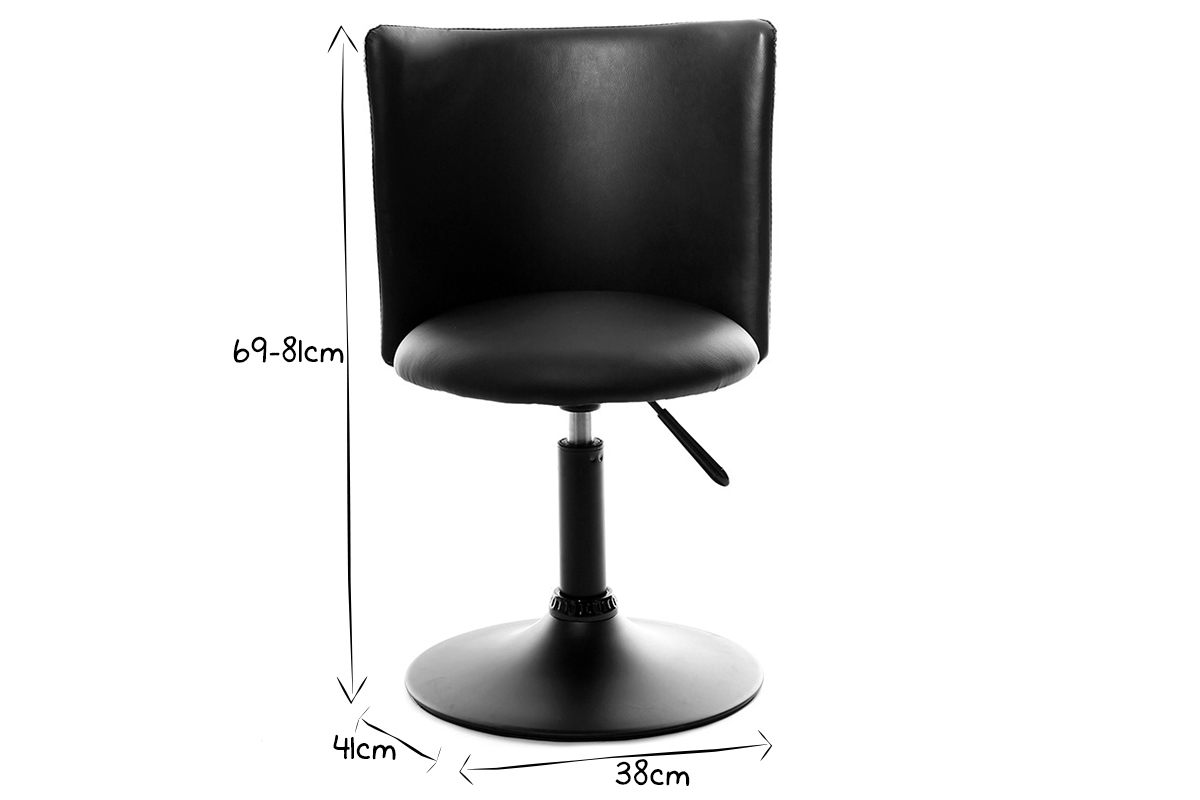 Silla de escritorio infantil negra NEW ROCK