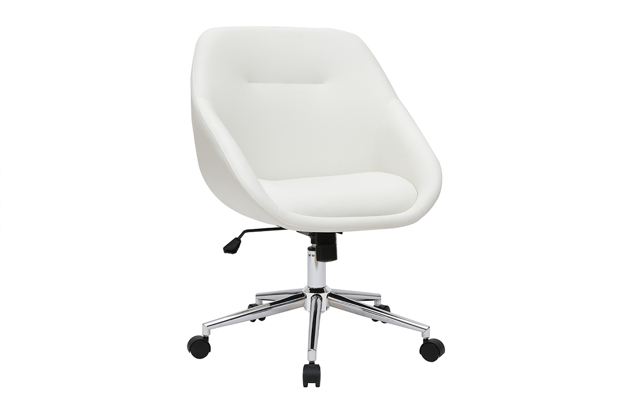Silla de escritorio moderna blanca COLIN