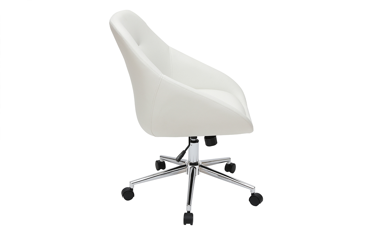 Silla de escritorio moderna blanca COLIN