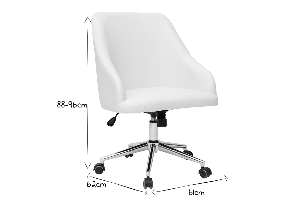 Silla de escritorio moderna blanca SCARLETT