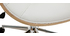 Silla de escritorio moderna blanca y madera clara YORKE