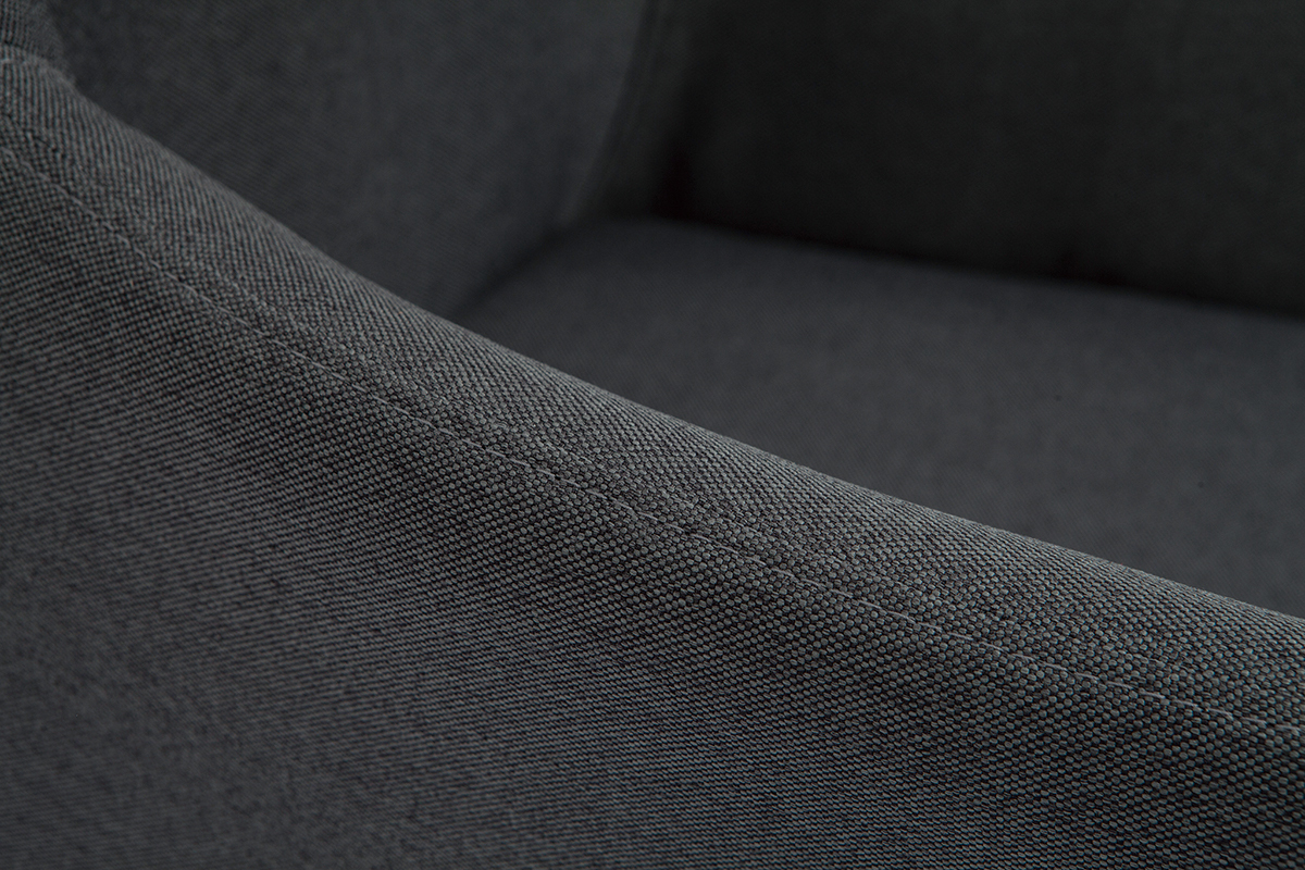Silla de escritorio moderna de ruedas con tejido gris antracita CARLIE