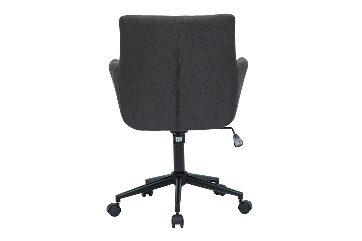 Silla de escritorio moderna de ruedas con tejido gris antracita CARLIE
