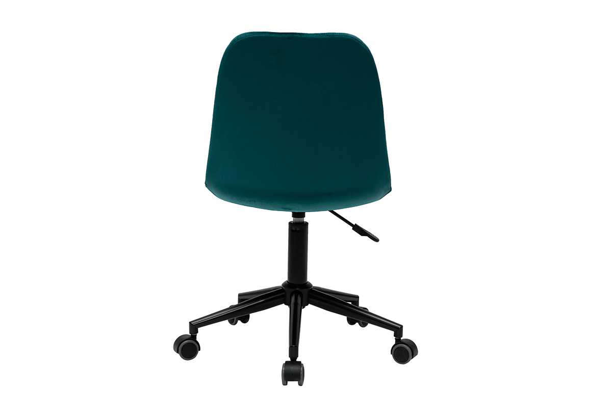 Silla de escritorio moderna de terciopelo azul petrleo FUSE