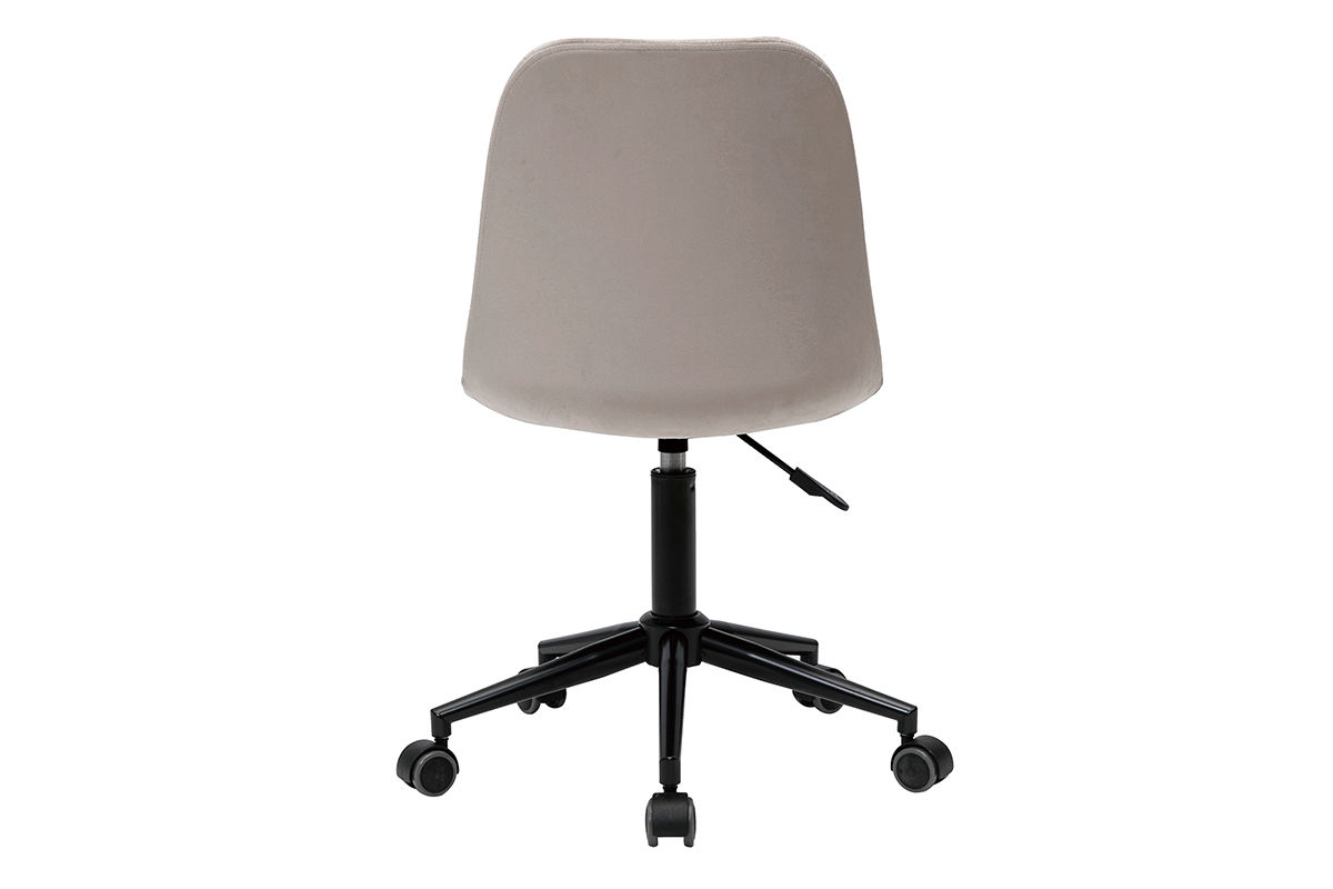 Silla de escritorio moderna de terciopelo color topo FUSE
