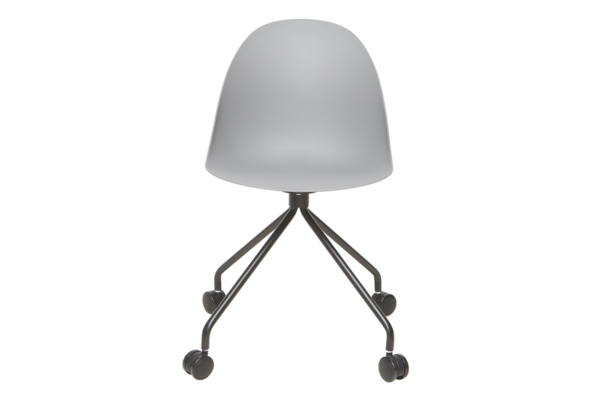 Silla de escritorio moderna gris y negra CONCHA