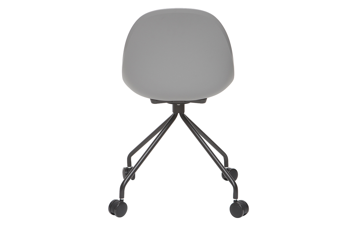 Silla de escritorio moderna gris y negra CONCHA