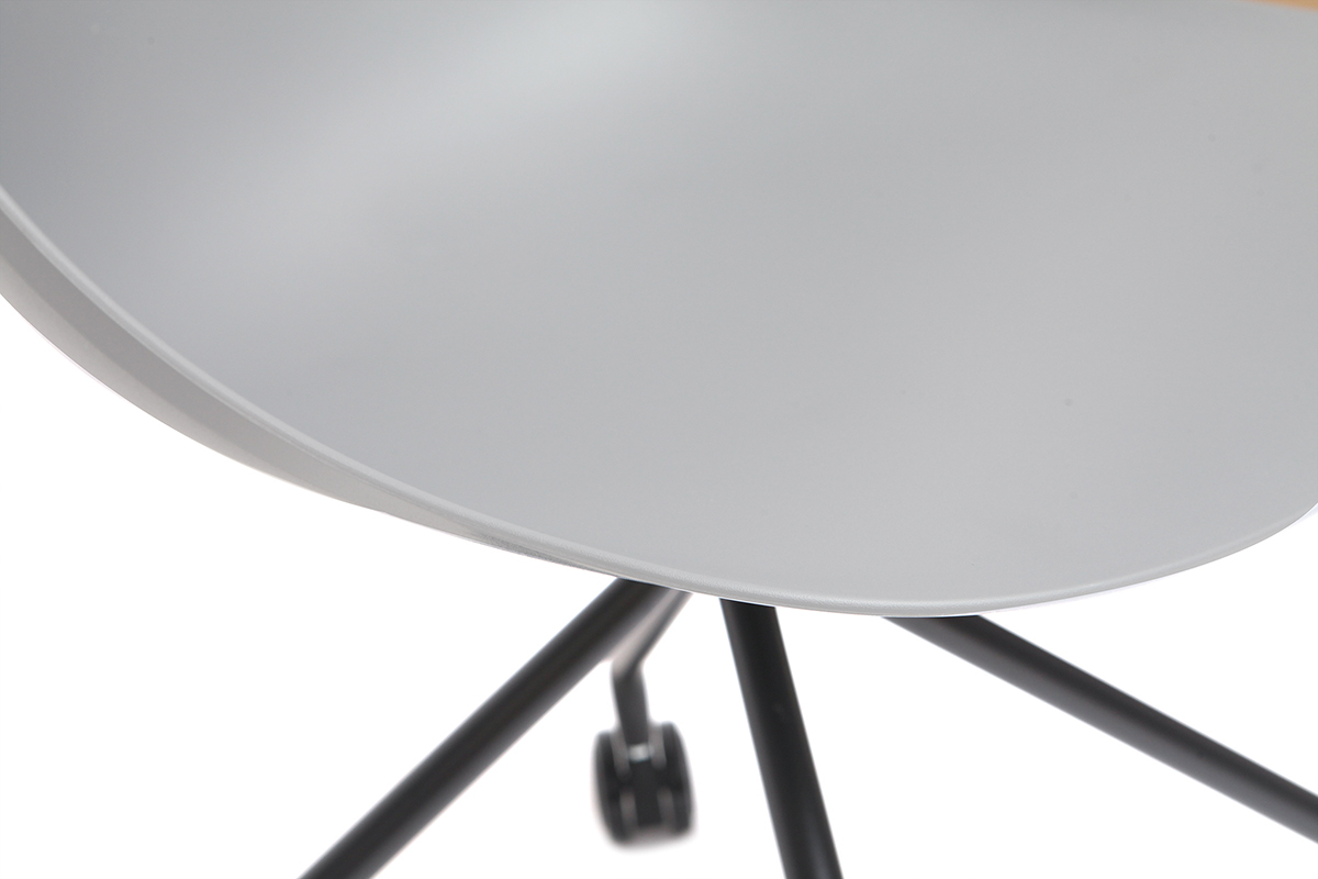 Silla de escritorio moderna gris y negra CONCHA