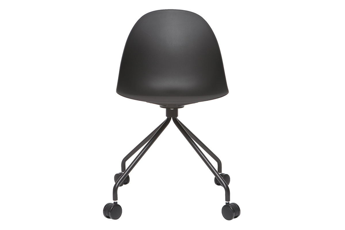 Silla de escritorio moderna negra CONCHA