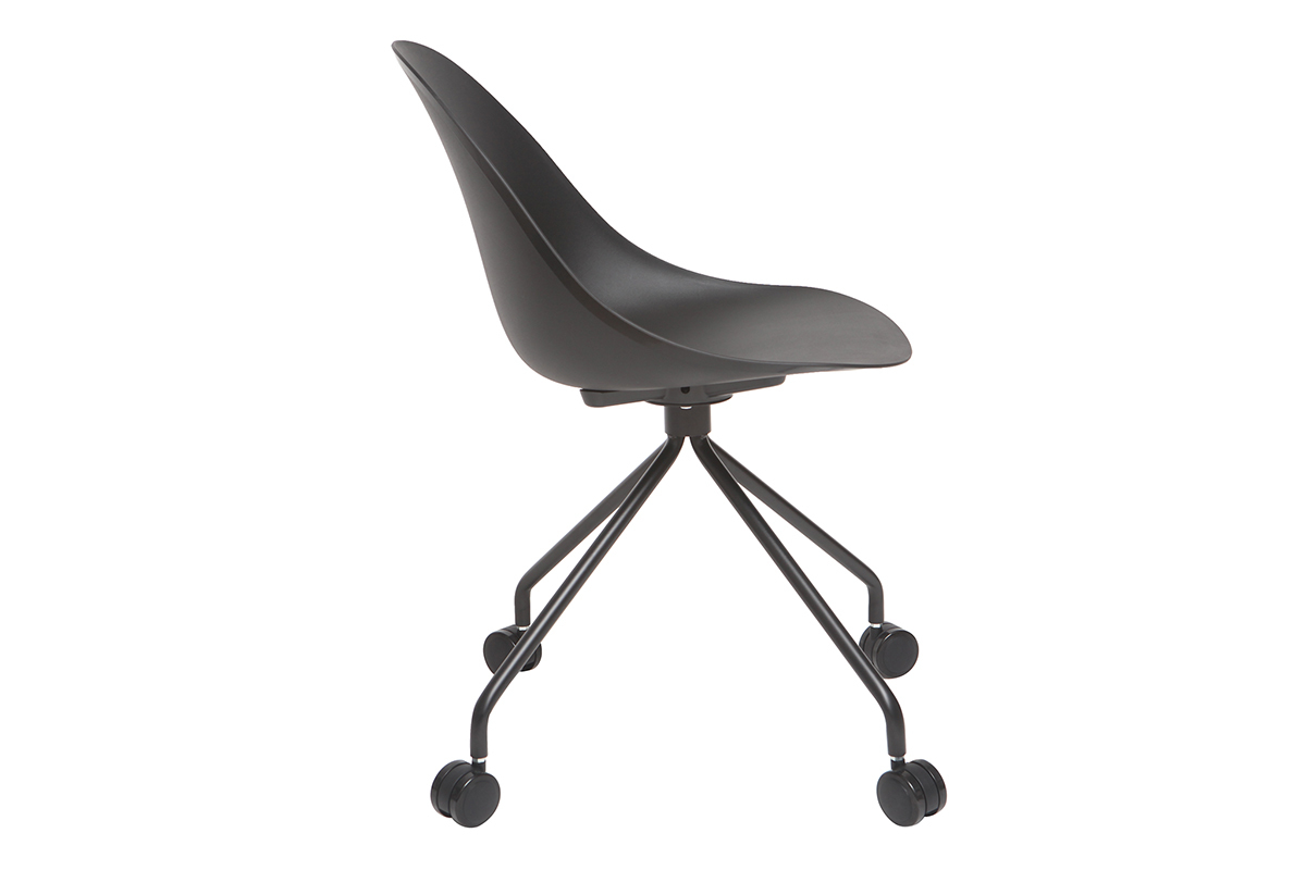 Silla de escritorio moderna negra CONCHA