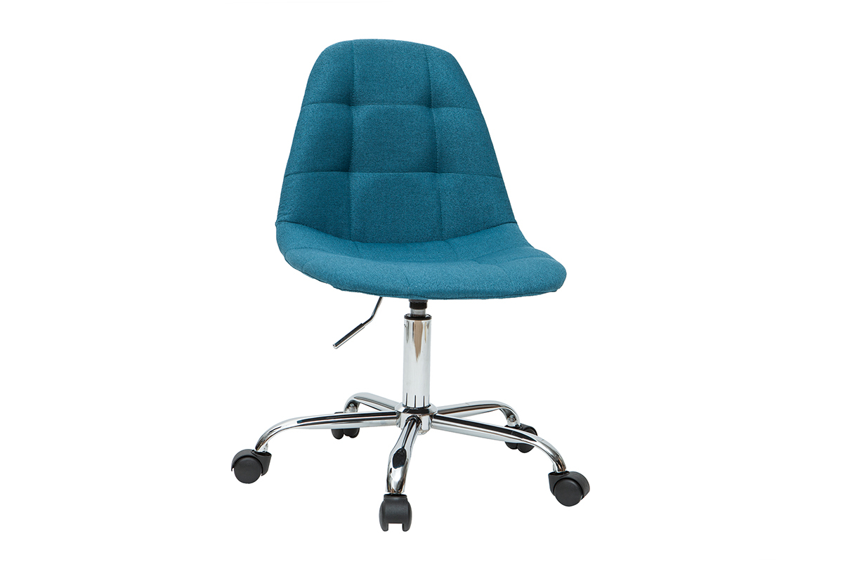 Silla de escritorio moderna tejido azul petrleo COX