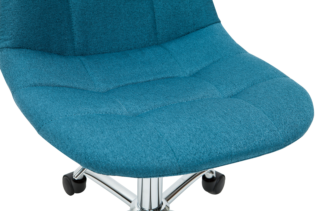 Silla de escritorio moderna tejido azul petrleo COX