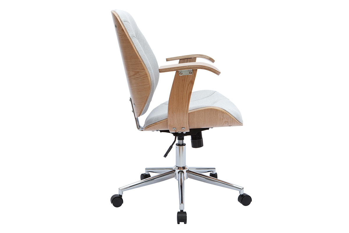 Silla de escritorio moderna tejido gris claro YORKE