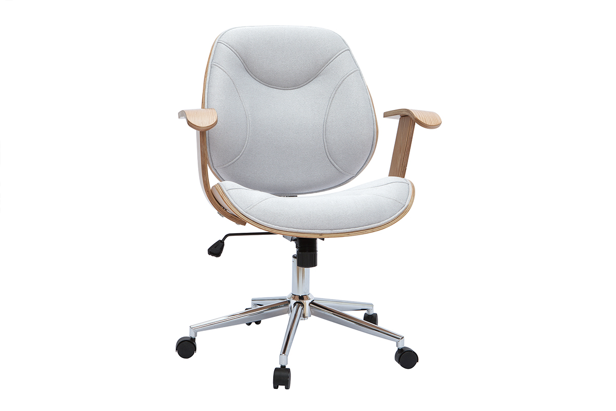 Silla de escritorio moderna tejido gris claro YORKE