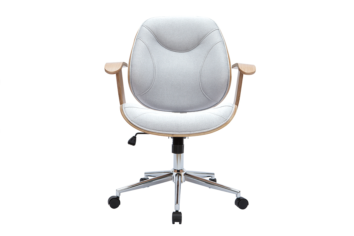 Silla de escritorio moderna tejido gris claro YORKE