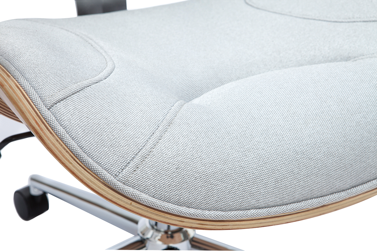 Silla de escritorio moderna tejido gris claro YORKE