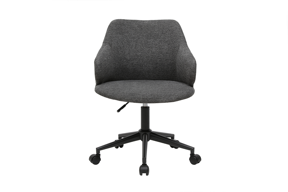 Silla de escritorio moderno en tejido gris HEMMY