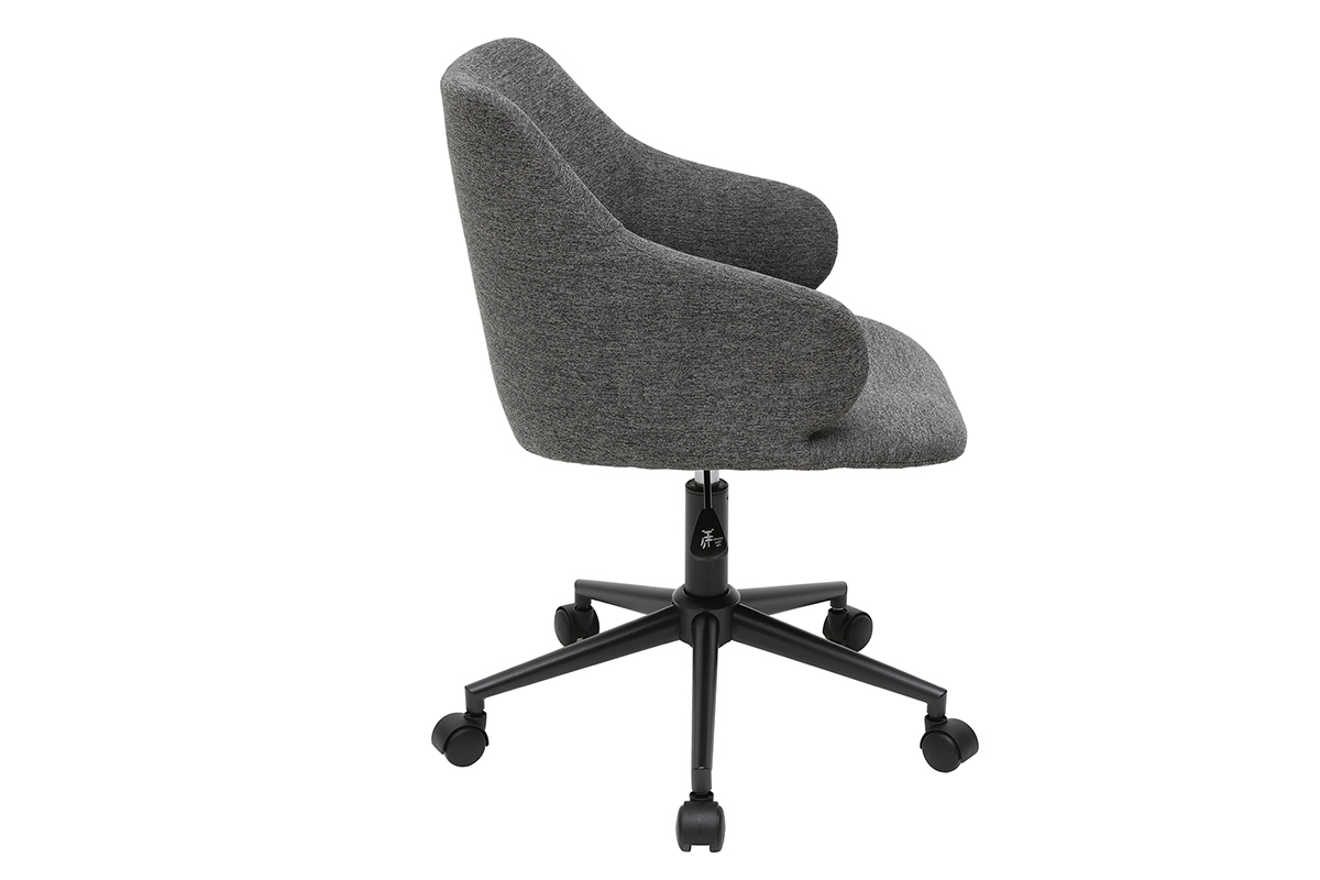 Silla de escritorio moderno en tejido gris HEMMY