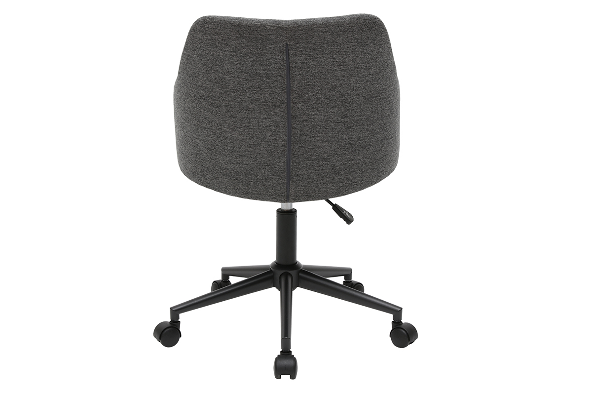 Silla de escritorio moderno en tejido gris HEMMY
