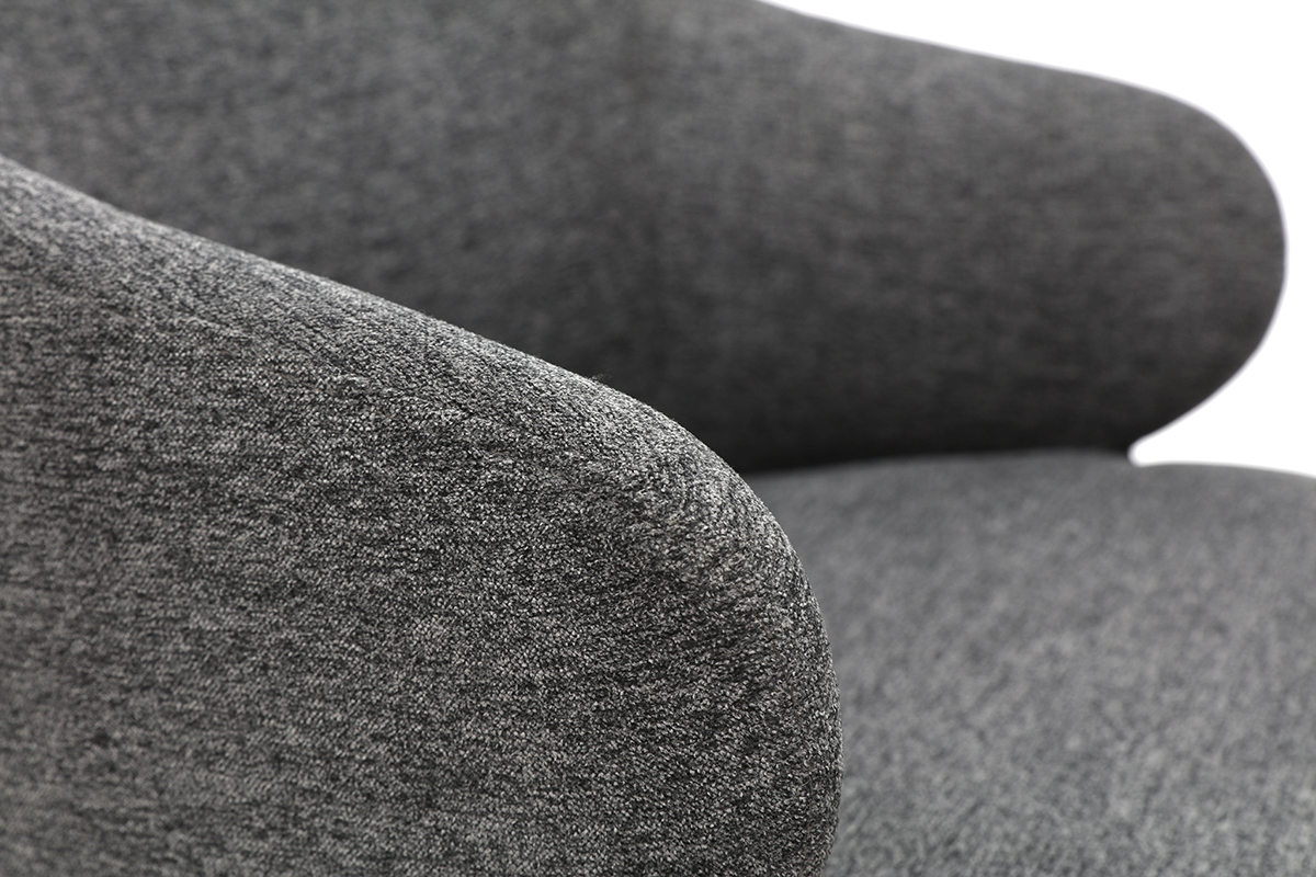 Silla de escritorio moderno en tejido gris HEMMY