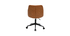 Silla de escritorio moderno en tejido marrón HEMMY