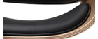 Silla de escritorio negro y madera clara con ruedas BENT