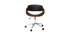 Silla de escritorio nogal y negro con ruedas BENT