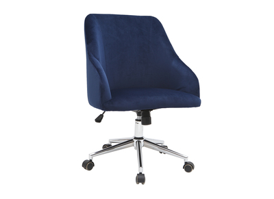 Silla de escritorio terciopelo azul oscuro SCARLETT