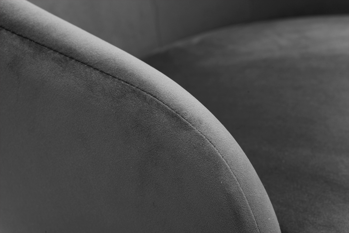 Silla de escritorio terciopelo gris oscuro SCARLETT
