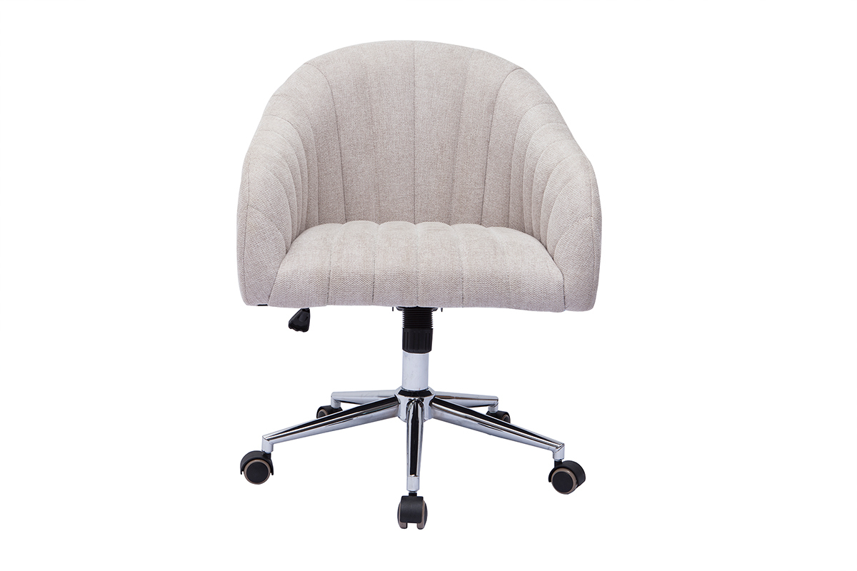 Silla de escritorio terciopelo natural ROMI