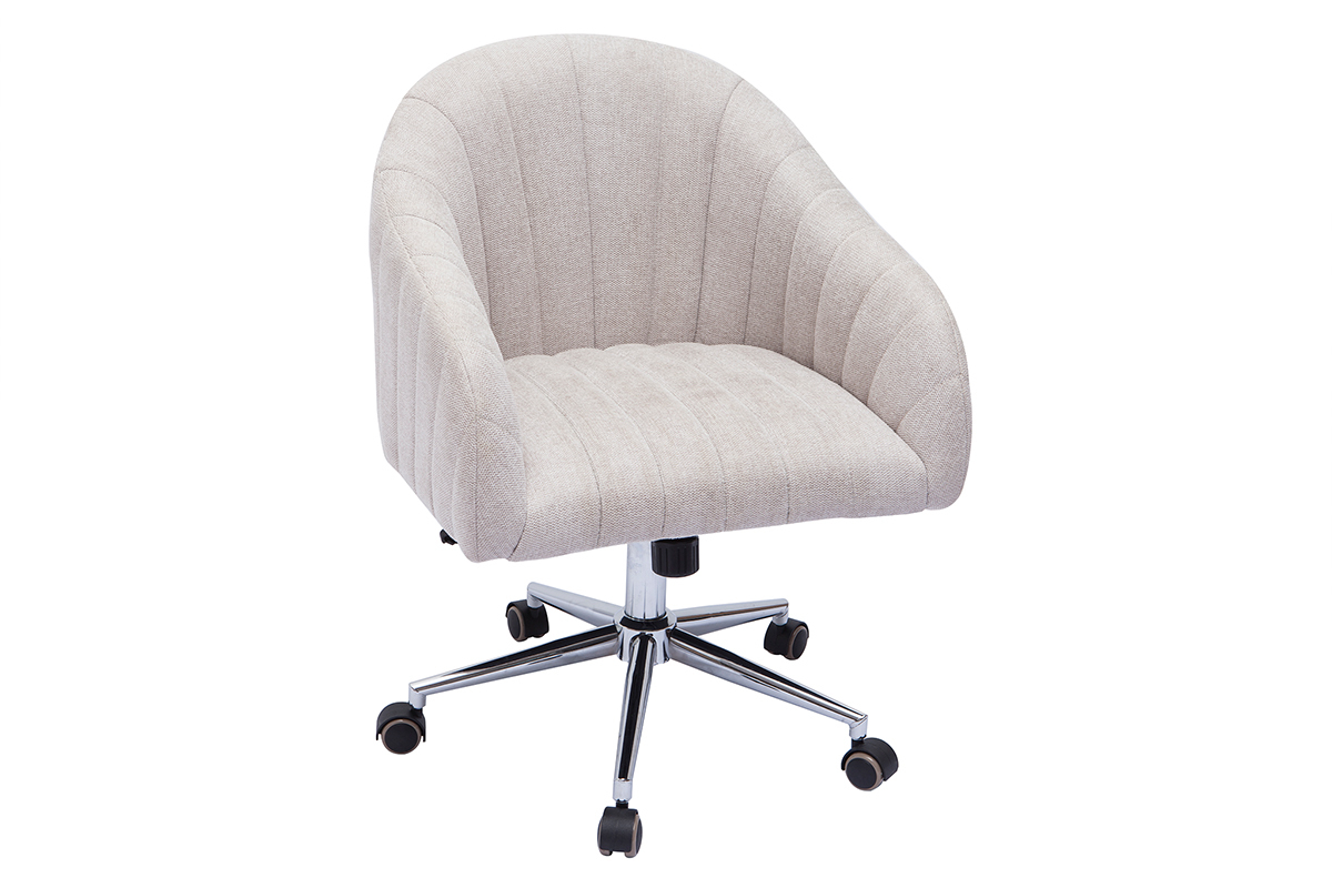 Silla de escritorio terciopelo natural ROMI