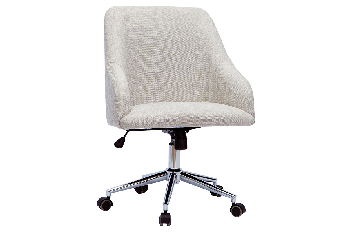 Silla de escritorio terciopelo natural SCARLETT