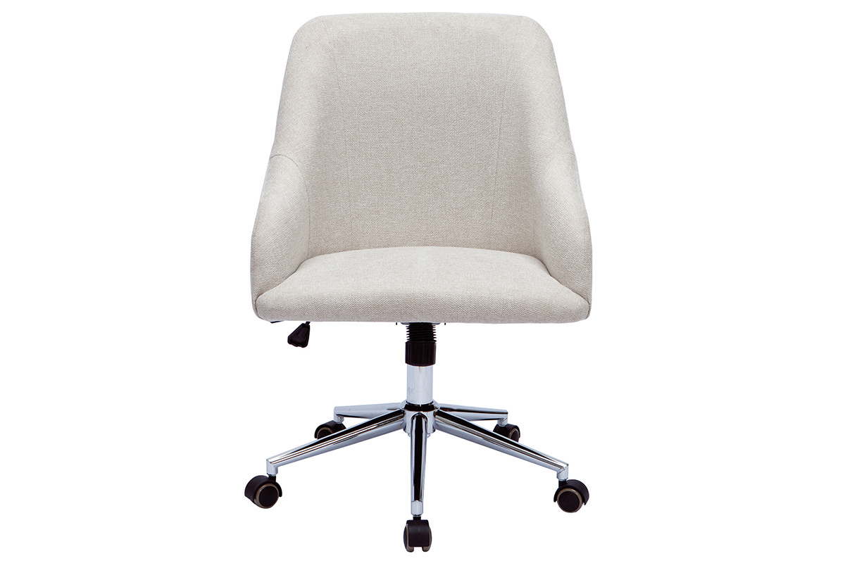 Silla de escritorio terciopelo natural SCARLETT