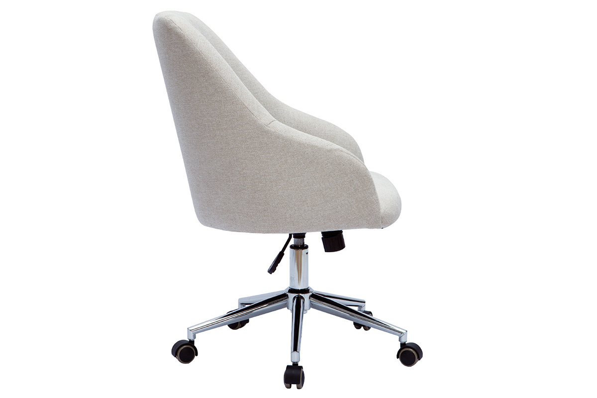 Silla de escritorio terciopelo natural SCARLETT