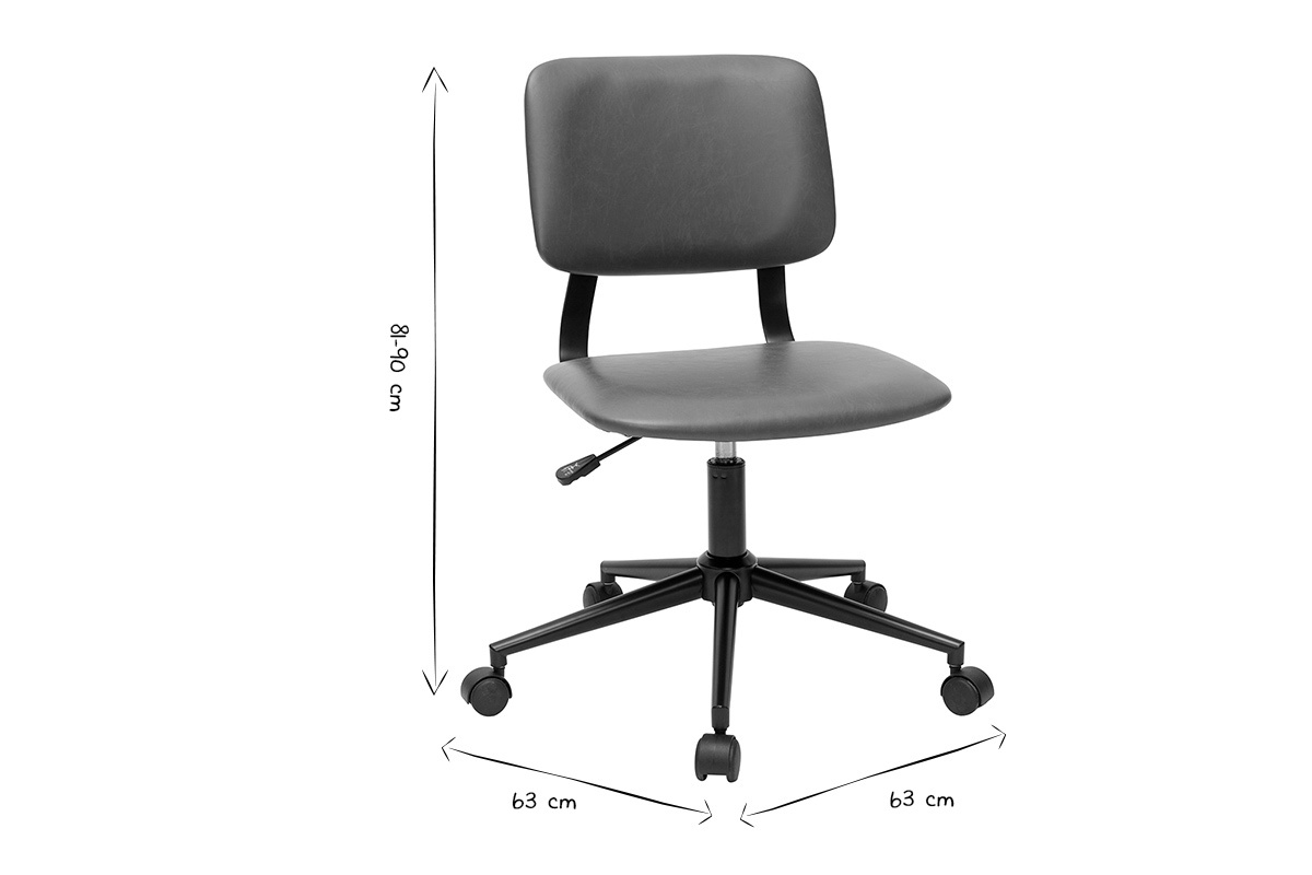 Silla de escritorio vintage marrn LAB