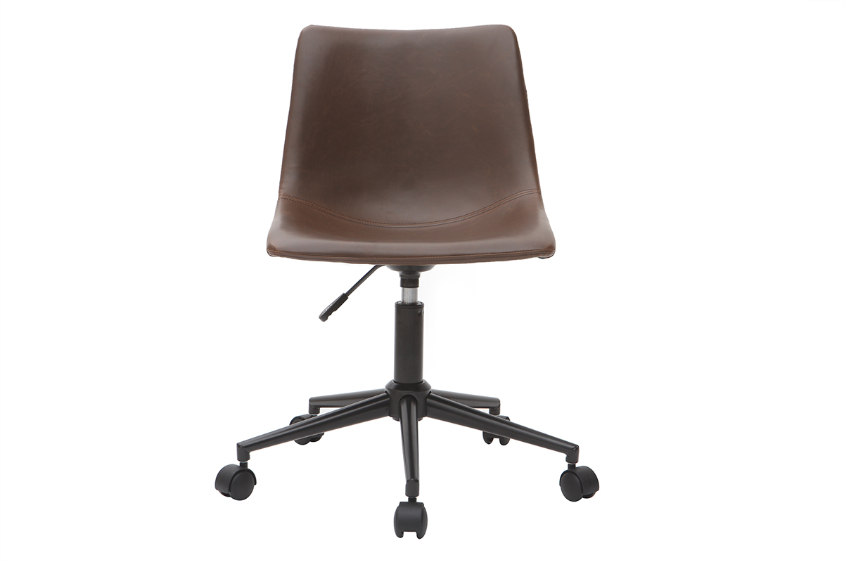 Silla de escritorio vintage marrn NEW ROCK