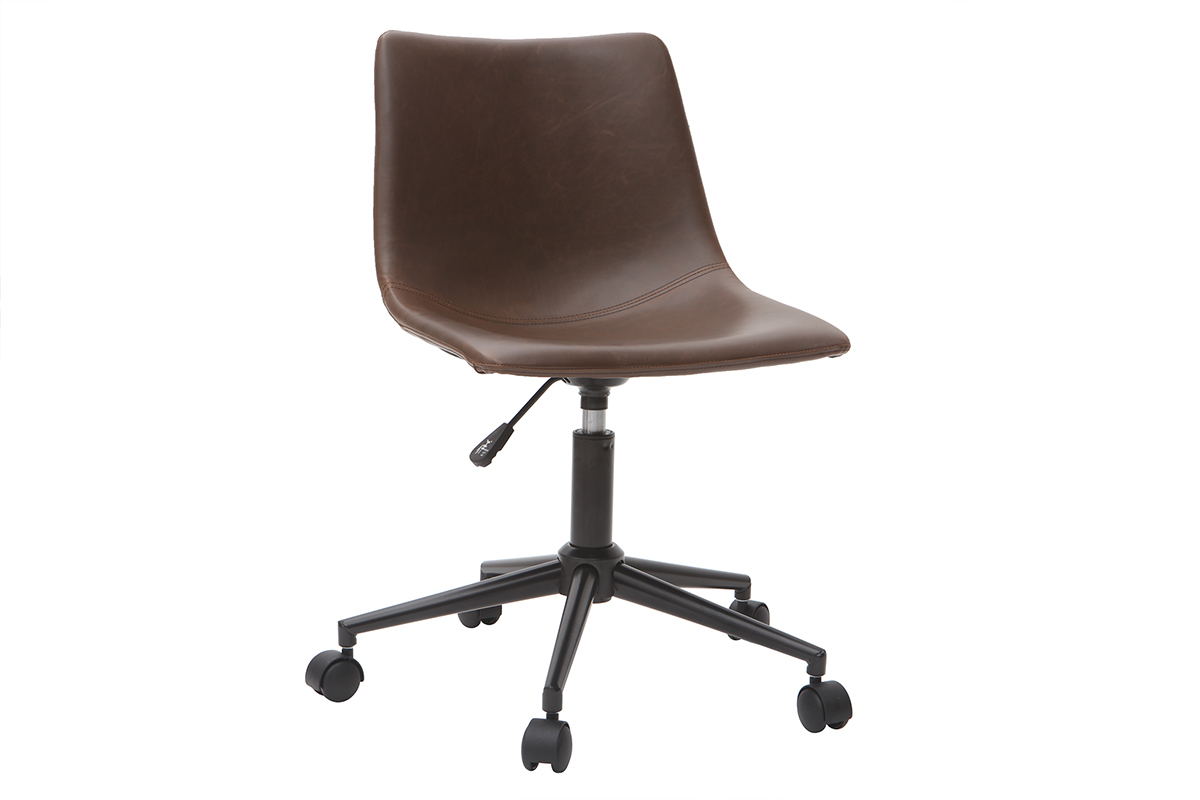 Silla de escritorio vintage marrn NEW ROCK