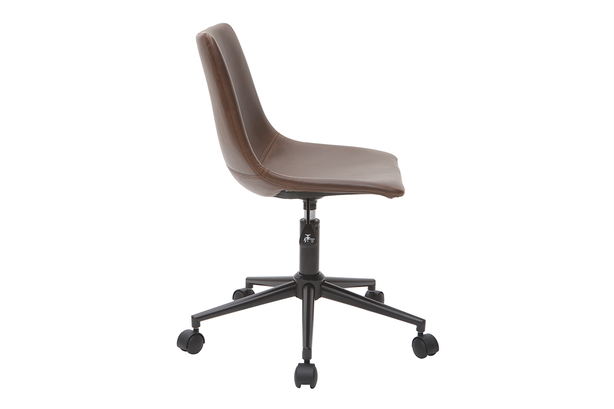 Silla de escritorio vintage marrn NEW ROCK