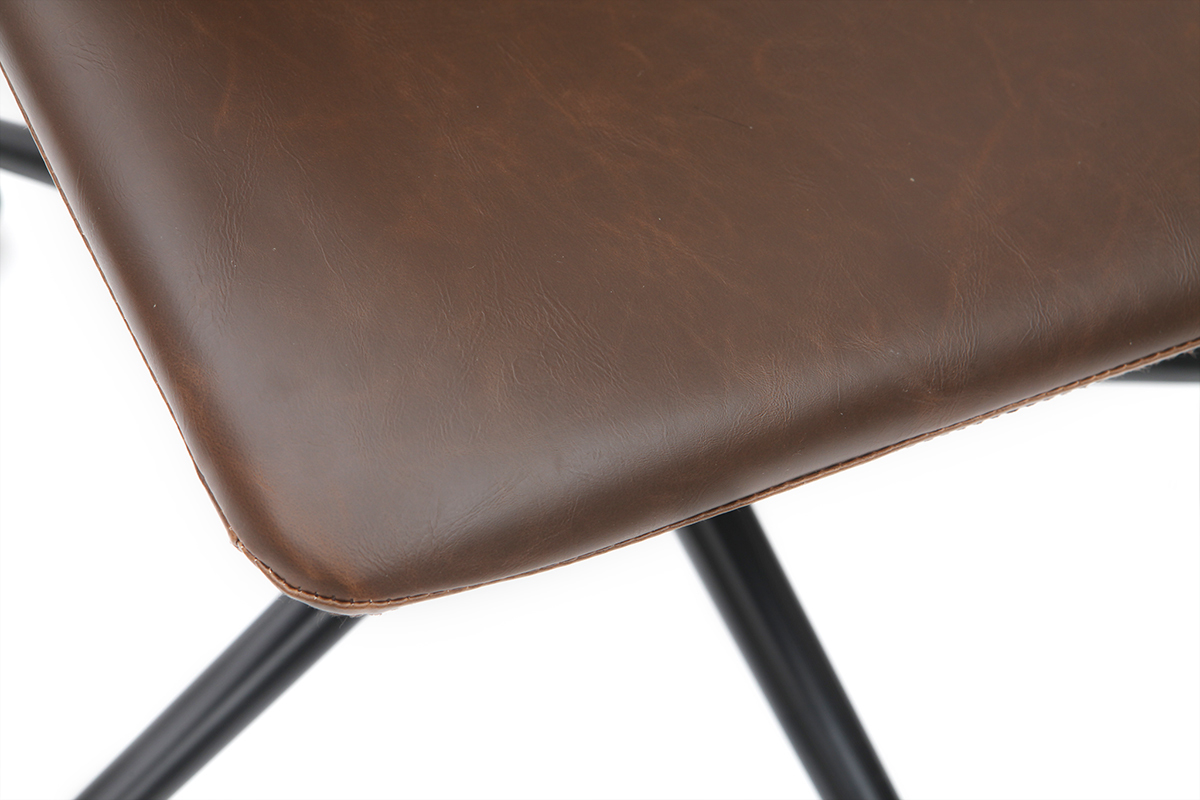 Silla de escritorio vintage marrn NEW ROCK