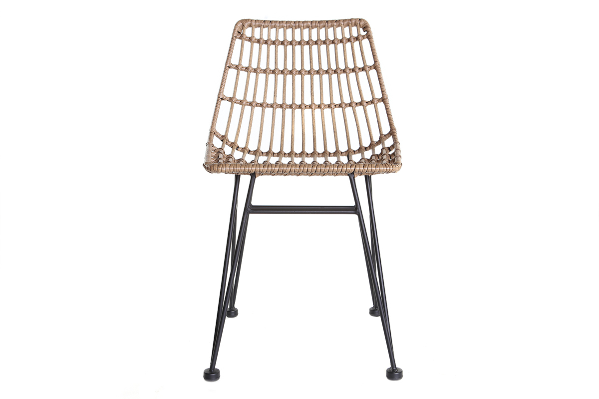 Silla de jardn en resina imitacin mimbre MAJA